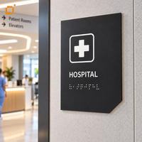 Panneau métallique personnalisé en braille « Interdiction de fumer », signalisation de sécurité, plaque de signalisation tactile en braille en relief, panneau d'avertissement durable en aluminium
