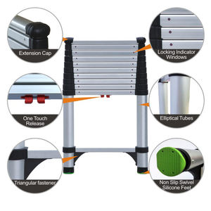 Échelles télescopiques en aluminium de <span class=keywords><strong>3</strong></span> mètres (<span class=keywords><strong>3</strong></span>,2 m) pliables, nouvelle conception 2026, haute qualité, prix bas, plateforme télescopique extensible de 10,5 pieds - Product Image 3