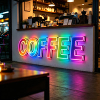 Lettres RGB programmables en 3D, lettres RGB personnalisées, étanches, multicolores, lettres LED changeantes de couleur avec télécommande pour magasin