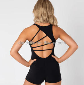 Trajes de bailarina para niñas, ropa de entrenamiento de danza, leotardo de ballet con tirantes cruzados en la espalda, unitardo, leotardo de gimnasia - Product Image 1