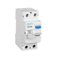Disjoncteur différentiel ANDELI 4P 100mA AC DZL4 50/60Hz RCCB RCD ELCB électromagnétique de sécurité industrielle en plastique