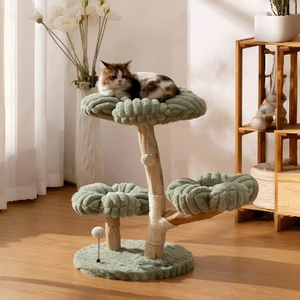 Tour d'arbre à chat écologique en sisal et bois de haute qualité meubles d'escalade pour chat de luxe modernes à 4 niveaux avec emballage en carton - Product Image 2