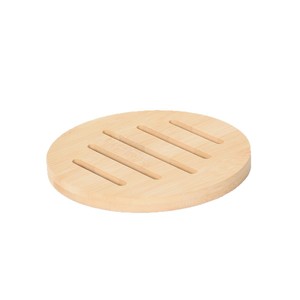 <b>Round</b> Bamboo Pot Mat Natural Wood Color Heat Resistant Kitchen <b>Placemat</b> For Casserole Dish Use - Product Image 5