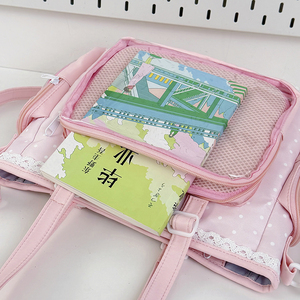 Borsa a tracolla <span class=keywords><strong>Ita</strong></span> in pizzo all'ingrosso per studenti, grande capacità, con porta pin, borsa a mano Itabag, borse a tracolla anime - Product Image 6