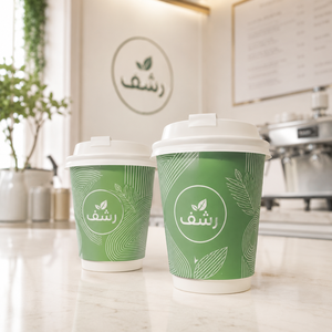 แก้วกาแฟกระดาษเคลือบ PLA ย่อยสลายได้ เป็นมิตรกับสิ่งแวดล้อม ขนาด 8 ออนซ์ 12 ออนซ์ รับทำโลโก้ ขายส่ง - Product Image 1