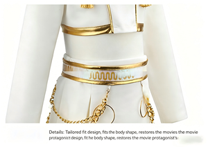 Costume di Alta Qualità per Bambine Ispirato ad Anime Demon Hunter Mira Rumi Zoey, <span class=keywords><strong>Abbigliamento</strong></span> Cosplay Kpop per <span class=keywords><strong>Halloween</strong></span>, Uniforme Bianca da Palcoscenico - Product Image 5