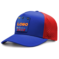 Promotionnel populaire plaine noir 5 panneaux Design logo casquette de Baseball Performance perforé étanche blanc Golf sport chapeau