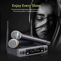 Sistema de Micrófono Inalámbrico de Mano de Doble Canal Profesional GAW-KU08 de 2.4G para Fiestas, Bodas, Discursos, Iglesia, Escenario, Karaoke, DJ
