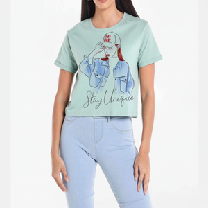 NOVEDAD DE VERANO 2024, camisetas populares con estampado personalizado para mujeres americanas, transpirable, 100% algodón, peso pesado, liso, tela informal alta - Product Image 1