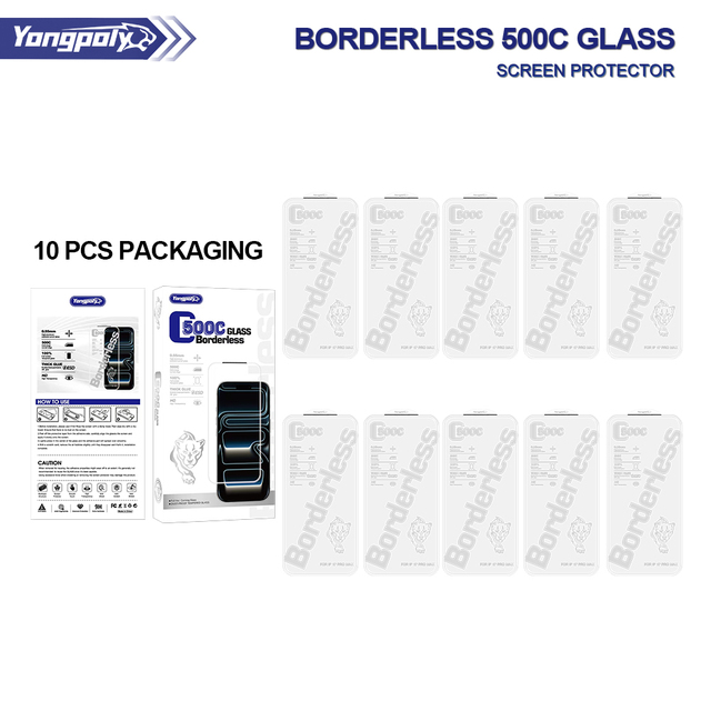 For iPhone 18 Pro Max Tempered Glass Screen Protector Borderless 500c HD Tempered Glass Screen Protector for iPhone 17 16 15 14