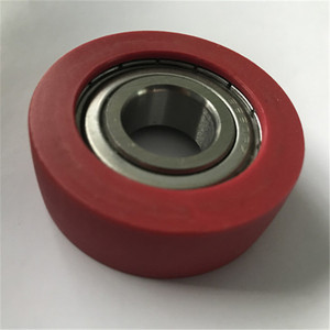 Ruota a rulli in Nylon di plastica lavorata a Cnc OEM con cuscinetto a sfere e anello di sicurezza - Product Image 4