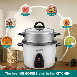 Nồi cơm điện mini 3.5L <span class=keywords><strong>7</strong></span> ly dung tích lớn, lòng nồi chống dính 500W, kèm xửng hấp bằng nhôm, phích cắm EU, có sẵn trong kho - Product Image 3