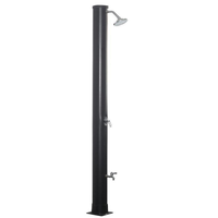 Colonne de douche extérieure autoportante en jade de qualité avec pomme de douche pluie et douchette pour jardin/piscine/plage/cour