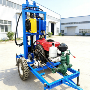 Буровая установка для водяных скважин с бензиновым/дизельным двигателем, портативная, напрямую от производителя, глубина бурения до 180 м, мини, максимальная глубина бурения 150 м - Product Image 1