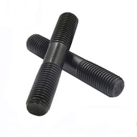 High Strength 10.9 Grade Steel Studs Unequal Length Thick Rod Black Oxide Finish Unified Thread Connection Bolts