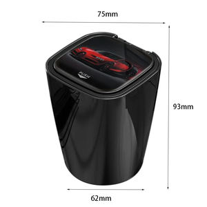 Cenicero portátil para coche, taza de aluminio de aleación con luz LED, caja de soporte para cigarrillos ignífuga, organizadores para coche - Product Image 3