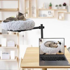 Cama de mesa para gatos ajustable en altura de fábrica con soporte elevado de metal giratorio para gatos - Product Image 5