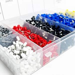 Terminales de Conexión Rápida HSC8 6-4A Tipo Tubo, 1250 Piezas, Terminales de Compresión en Frío para Cableado Eléctrico - Product Image 1