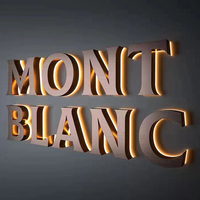 Enseigne publicitaire lumineuse personnalisée, lettres 3D, logo LED, design en acrylique, enseigne de magasin de tabac, extérieur, métal