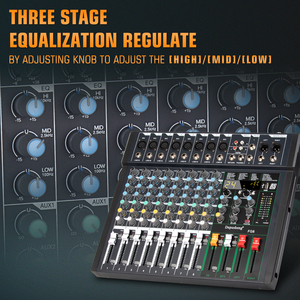 New Arrival FG8 Stage Performance 48V Phantom Power 8 Channel Professional Audio Mixer - Product Image 5