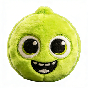 Peluche suave y redondo en forma de lima, mini peluche verde de cítricos con tallo pequeño, peluche decorativo de lima de pelo corto y esponjoso. - Product Image 4