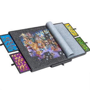 Nouveau feutre <span class=keywords><strong>Puzzle</strong></span> Table enfants <span class=keywords><strong>Puzzle</strong></span> <span class=keywords><strong>1000</strong></span> pièces Non-tissé <span class=keywords><strong>Puzzle</strong></span> Tapis 6 tiroirs Portable - Product Image 4