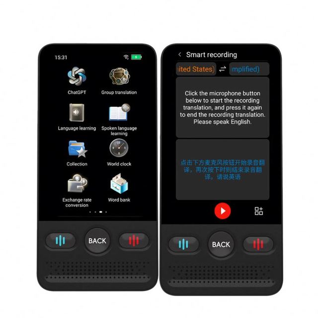 T13 Smart AI Translator Voice 160 Language Online Translate Photo Portable Real Time Chatgpt Translation Device for Travel