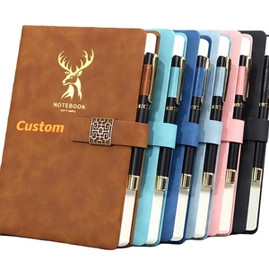 Kim loại nam châm đóng cửa tùy chỉnh khắc logo Organizer Tạp Chí A5 máy tính xách tay cung cấp 2026 Nhật ký da đen Lưu ý cuốn sách - Product Image 5