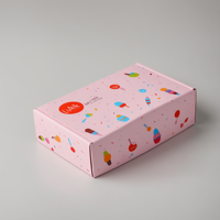 Boîte en carton ondulé pliable personnalisée avec logo mignon pour le commerce électronique et la vente au détail