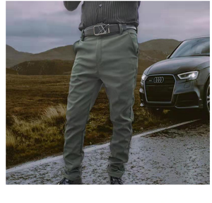 DFP0222 Winter Thermal Warm Temperature Locking Business Man Straight Slim Soft Shell Long Pants Various Stock and Custom - Product Image 4