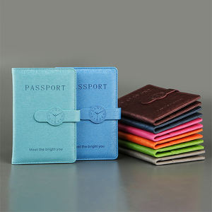 Тонкий дорожный Держатель для паспорта модные кошельки безопасная и безопасная защита RFID Магнитная кнопка достаточно места и держатель для сим-карт - Product Image 1