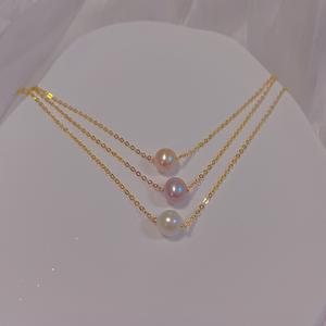 Collier en perles d'eau douce naturelles pour femmes, pièce unique, plaqué argent S925, fermoir en or 18 carats, ensemble de bijoux tendance - Product Image 4