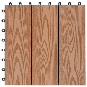 Соэкструзионная Терракотовая садовая напольная плитка из ДПК, деревянный пол, наружное напольное покрытие из ПЭ 300*300*22 мм, композитные панели для самостоятельной сборки - Product Image 1