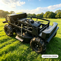 Tondeuse à gazon télécommandée sur roues 7HP à essence, robot tondeuse 4x4 sans fil pour pentes, idéale pour jardin et verger