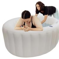 Baignoire de naissance gonflable blanche pour bébé, conforme EN71, en PVC, pour accouchement à domicile, avec doublure, pompe électrique et sac de rangement