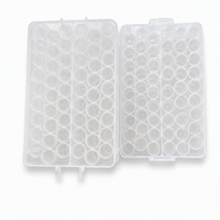Boîte de rangement empilable pour perles, 162 pots, organisateur transparent à 3 niveaux pour loisirs créatifs, flacons à couvercle vissé, kit de bijoux DIY