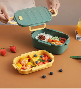 Récipient de stockage d'aliments à <span class=keywords><strong>bec</strong></span> unique Boîte à lunch en matériau PP à 3 compartiments avec couvercle en plastique pour écoliers pour la cantine - Product Image 1