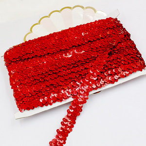 Zsy 27 màu đàn hồi Sequins ren Ribbon 2cm rộng căng Sequins băng cho nhảy múa Ăn mặc - Product Image 4