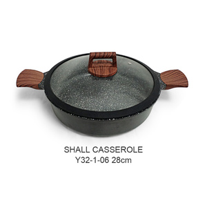 Cổ điển cao cấp đúc nhôm <span class=keywords><strong>Teflon</strong></span> saute <span class=keywords><strong>Pan</strong></span> Granite Frying <span class=keywords><strong>Pan</strong></span> 32cm nhà bếp không dính chảo với nắp - Product Image 4