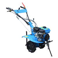 Micro timón con tracción en las cuatro ruedas de 7HP a gasolina para uso agrícola y de jardinería