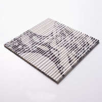 Carrelage mural en marbre Calacatta Viola cannelé au design moderne, panneau mural en marbre rainuré, carrelage en marbre sculpté pour la décoration intérieure