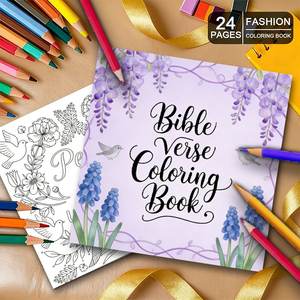 Libros para Colorear con Versículos Bíblicos al por Mayor, Cubierta Personalizable, Interior OEM/ODM para Librerías Cristianas, Tiendas de Regalos, Revendedores <span class=keywords><strong>en</strong></span> Línea - Product Image 1