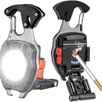 EDC Mini porte-clés magnétique lampe de poche fil allume-cigare, sifflet portable en aluminium avec ouvre-bouteille, tournevis, tungstène