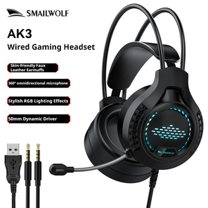 Casque de jeu filaire Smailwolf AK3, son surround USB 7.1, haut-parleur de 50 mm, éclairage RVB, micro à réduction de bruit pour PC, <span class=keywords><strong>PS5</strong></span>, ordinateur portable - Product Image 6