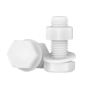 White Plastic GR5 Grade Plain Finish Hex Socket Head <b>Screw</b> M3/<b>M4</b> DIN Standard 20mm/16mm Metric Fastener for Industrial Assembly - Product Image 1