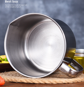 Contenedor de cocina de acero inoxidable SYH578 al por mayor, dispensador de grasa para restaurante y hogar, colador de aceite de malla metálica - Product Image 2