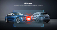 Caméra embarquée DVR pour voiture, boîte noire cachée, écran IPS, caméra de tableau de bord 720P haute définition, WiFi, mode de stationnement 24h, détection de gravité, ventouse facile