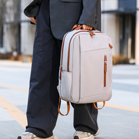 Tas Ransel Laptop Bisnis Minimalis 2026 dengan Port Pengisian Daya USB, Tas Perjalanan Tahan Air untuk Pria & Wanita