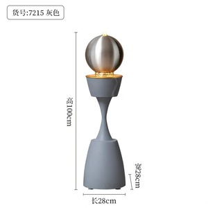 Fuente de agua interior de lujo con retroiluminación, bola eléctrica redonda de Feng Shui decorativa para sala de estar o balcón - Product Image 5