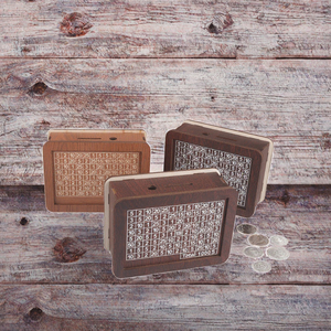 Pequeño hogar creativo de madera caja de ahorro de dinero <span class=keywords><strong>Popular</strong></span> contador hucha para niños caja de madera - Product Image 2